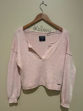 Abercrombie & Fitch Soft Blush V Neck Sweater Size Small
